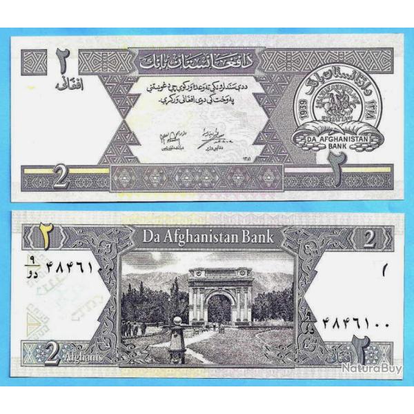 Afghanistan 2 Afghanis 2002 Billet Neuf