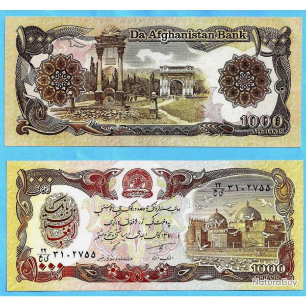 Afghanistan 1000 Afghanis 1991 Billet Neuf