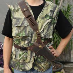 Holster de poitrine Tourbon en cuir - LIVRAISON GRATUITE