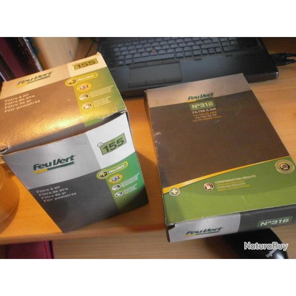 Filtres � air Feu Vert Neufs 316 et 155 peugeot, citroen, fiet, volvo, ford, toyota