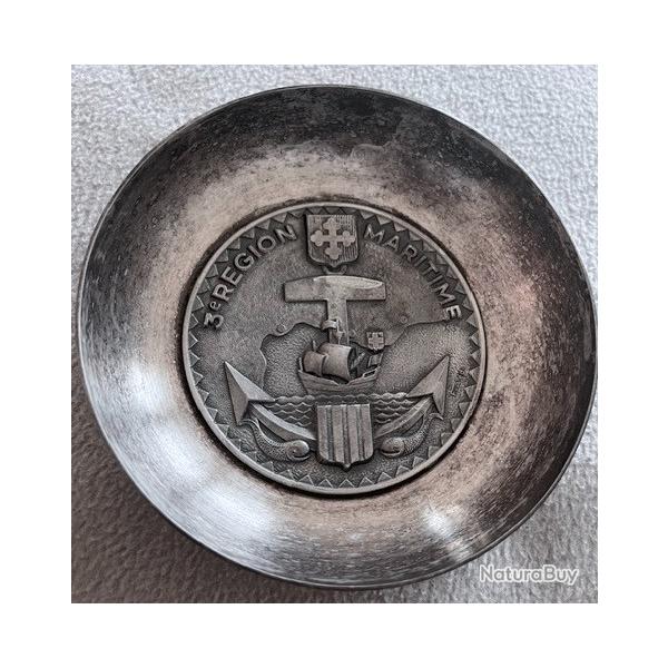 COUPELLE METAL ARGENTE - 3� REGION MARITIME