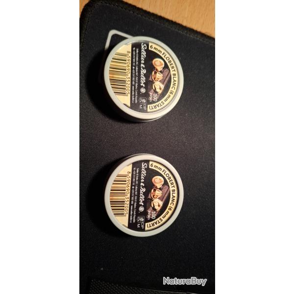 FLOBERT BLANC CART .6 MM BLANC PAR 100 x 2 BOITES