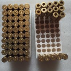 65 douilles 22-250Rem. PPU tir&eacute;es 1x