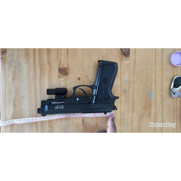Pack SA Beretta 92 FS CO2 Full M�tal + Laser - 4.5 (2.11 Joules)