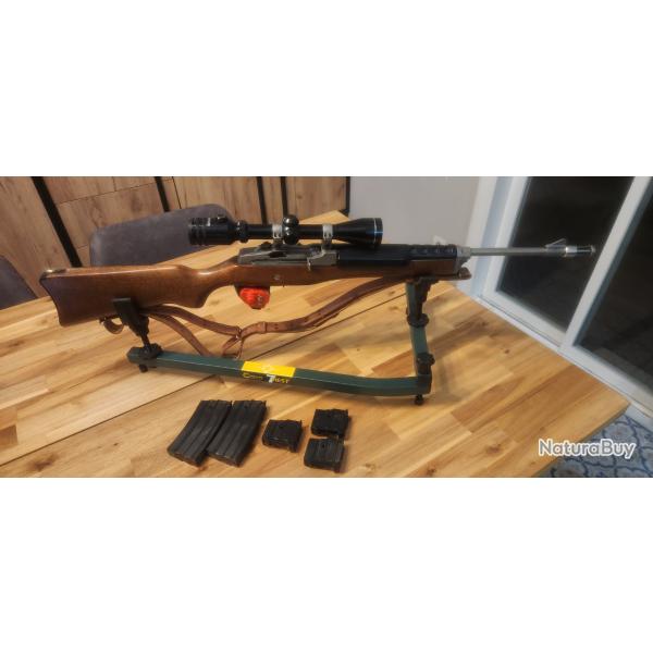 Ruger Mini 14 calibre 222 rem avec Lunette Tasco 3-9x40