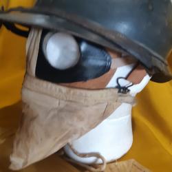 1915 Masque TAMPON T dit Tambut&eacute;, Etui Toile typique en V, Sachet S2, Lunettes Toile Loup caoutchouc