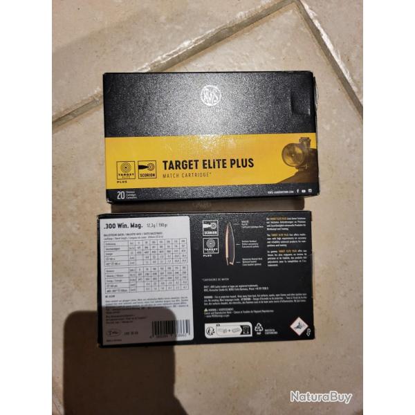 Boite de Cartouches .300 win mag RWS 190 grs target elite plus