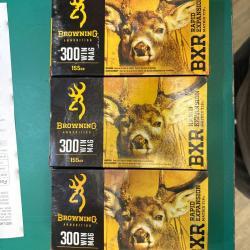 Lot 4 boites de munitions BROWNING 300wm BXR 155gr