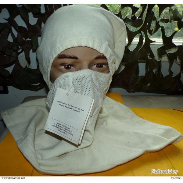 ARMEE AMERICAINE U.S: CAPUCHE ANTI FEU BLANCHE POUR PILOTE OU PERSONNEL COMBATTANT LE FEU SE PORTANT