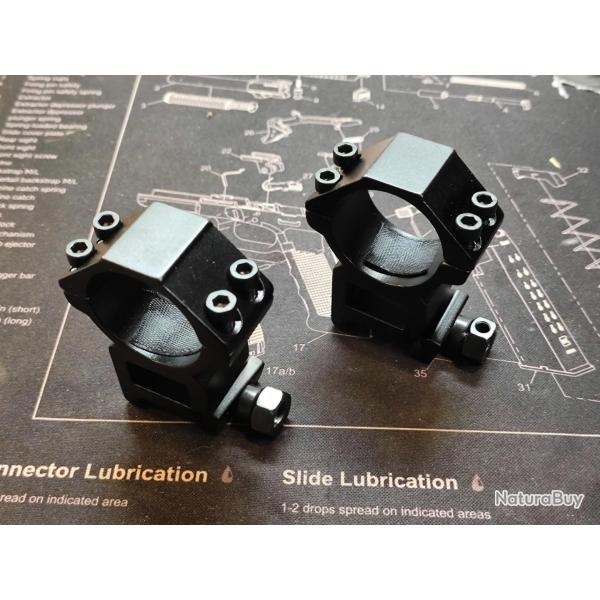 Montage lunette picatiny 25.4mm