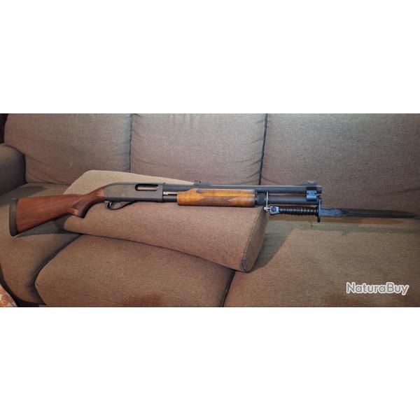 Rallonge magasin plus 3 avec ba�onnette Suisse inox noire Fass 57 pour Remington 870, 1100, 1187