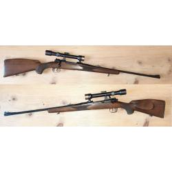 Carabine mauser artisanal autrichienne cal.30-06 avec lunette Wetzlar montage &agrave; crochet