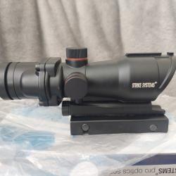 Lunette type ACOG 4x32 Rouge / Vert Strike Systems (ASG)