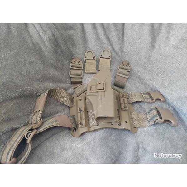 Holster de cuisse rigide CQC pour Glock - TAN