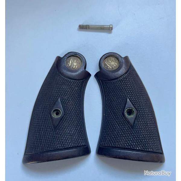 Paire de plaquettes grips Smith & Wesson carcasse K frame hand ejector 1905