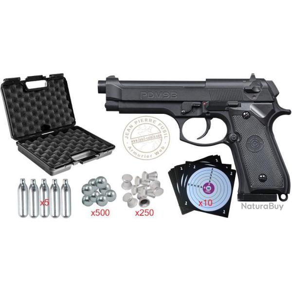 Pack pistolet � plomb CO2 4.5 mm Dual CROSMAN PDM9B - Blowback (2,7 joules)