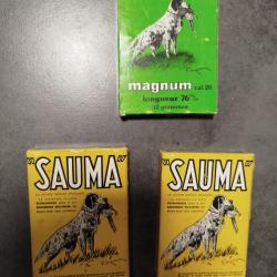 Cartouches Tunet de collection Sauma et Magnum