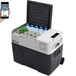 Glaci&egrave;re &Eacute;lectrique Portable 30L R&eacute;frig&eacute;rateur de Voiture 12/24V 220V Mini Frigo