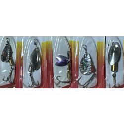 5 CUILLERES TOURNANTES AVEC TRIDENTS lot 1