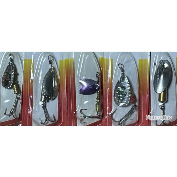 5 CUILLERES TOURNANTES AVEC TRIDENTS lot 1