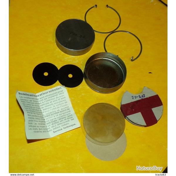 ARMEE SUISSE : BOITE EN METAL AVEC RONDELLES ANTI-BUEE POUR LA PROTECTION OPTIQUE DE M.A.G DE 1941 W