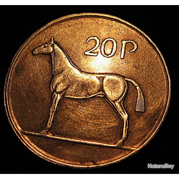 IRELANDE, piece de 20 P 1986 TTB diametre 27 mm