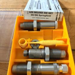 jeu d'outil lee deluxe die set 30/06 springfield ref 90615 compris sheld holder 3 outils dosette