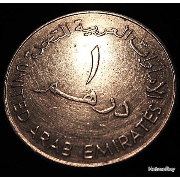 Emirates arabe united, piece de 1 dirham grand module diametre 28,5 mm  TTB