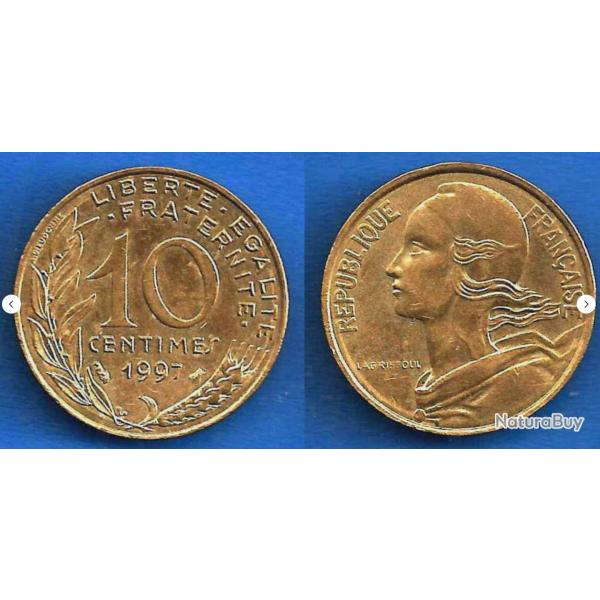 France 10 Centimes 1997 Lagriffoul Piece Franc