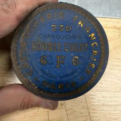 1 boite de  250 cartouches     6mm BOSQUETTE double culot CARTOUCHERIE FRANCAISE (n&deg;3)