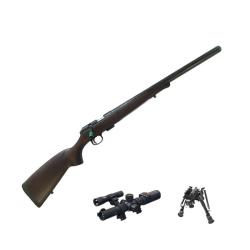 Express ! Carabine &agrave; verrou SAPL CZ 457 Adamantium verte - Cal. 22 LR / Pack CTPLUS