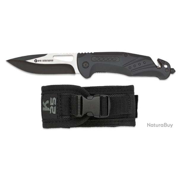 Couteau pliant noir Titanium lame de 7