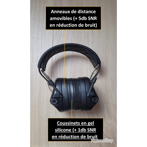 Sordin Pro-X Slim SFA 74502-04-GS VERSION SNR 32db avec coussinets en gel