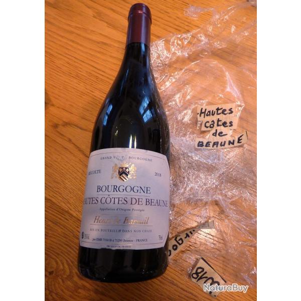 SUPERBE BOUTEILLE DE BOURGOGNE HAUTES C�TES DE BEAUNE de HENRY DE BAREUIL: ANNEES 2018 -13% - 750 ml
