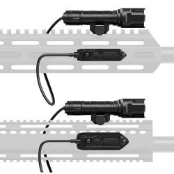 lampe tactique picatiny avec t&eacute;l&eacute;commande d&eacute;port&eacute;