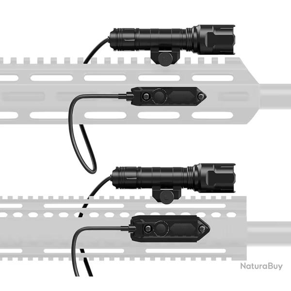 lampe tactique picatiny avec t�l�commande d�port�
