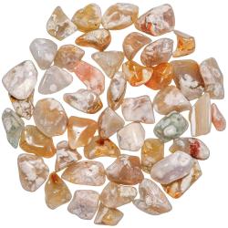 Pierres roul&eacute;es agate fleur - 2 &agrave; 3 cm - 50 grammes
