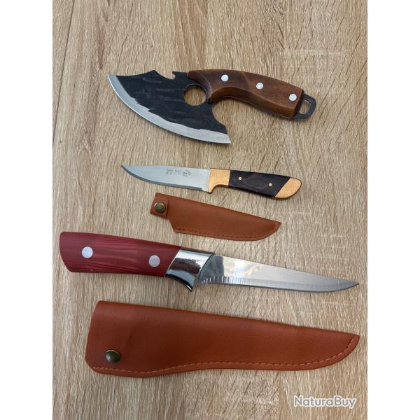 Lot 3 couteau et 2 �tui Neuf