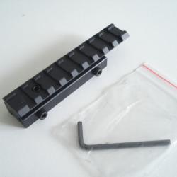 Adaptateur queue d'aronde 11 mm vers picatinny 21 mm