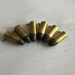 6 balles &agrave; broches 7 mm