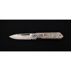 TOKISU Couteau pliant manche Micarta Glacial - Lame 8 cm - R&eacute;f. 25285