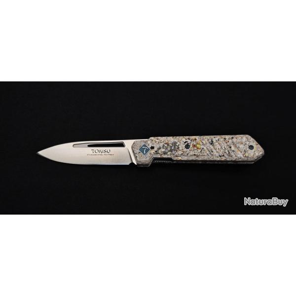 TOKISU Couteau pliant manche Micarta Glacial - Lame 8 cm - R�f. 25285