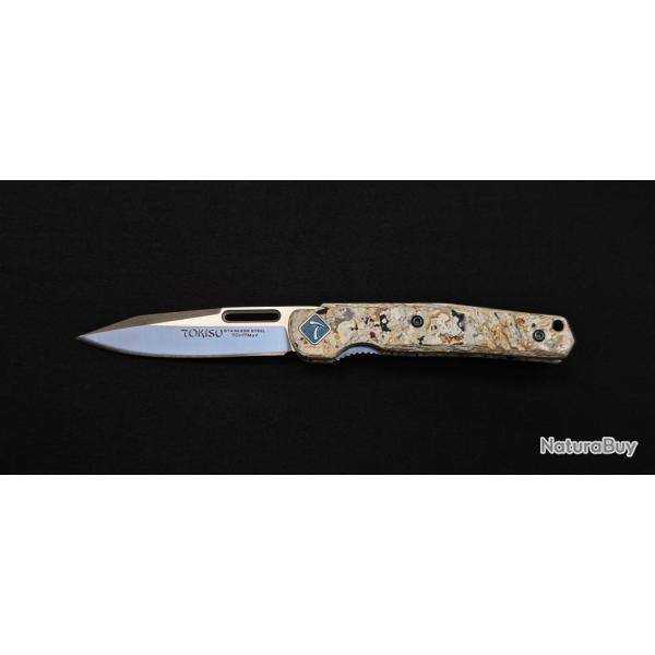 TOKISU Micarta Glacial Couteau de poche pliant - R�f. 25284