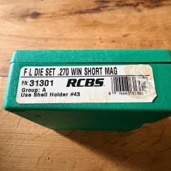 JEU OUTIL INTEGRAL RCBS SERIE A  270 WIN SHORT MAG ref 31301  270 SWM  NN