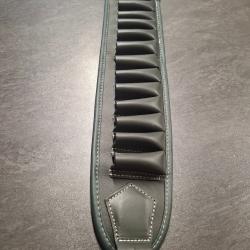cartouchi&egrave;re cuir vert
