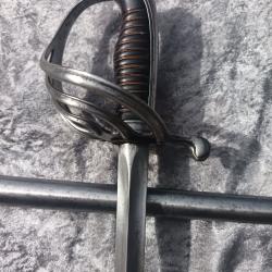 SABRE OFFICIER TROUPE D`AFRIQUE LAME PREVAL