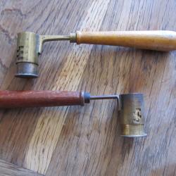 lot doseurs &agrave; poudre et plomb vintage