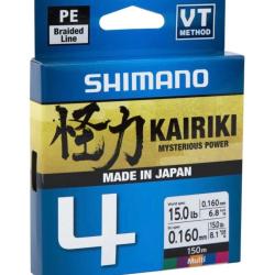 Tresse Shimano kairiki  4X 0,315mm/150m multicolore