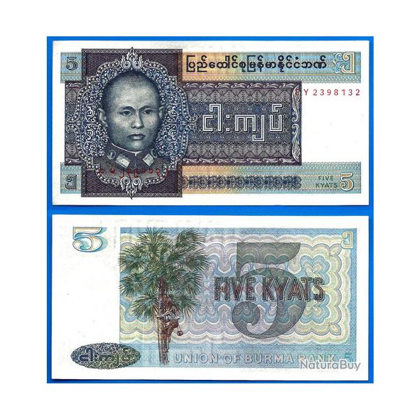 Burma 5 Kyats 1973 Neuf Militaire Ex Myanmar Billet Devenu Birmanie