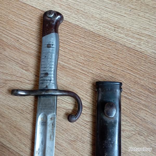 Ba�onnette pour Mauser Argentin Mle 1891 , Weyersberg Kirschbaum & Cie Solingen .